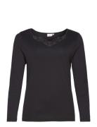 Carnewkiraz Life L/S Lace Top Jrs Black ONLY Carmakoma