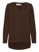 Slfsim -Dynella Ls Shirt O Brown Selected Femme