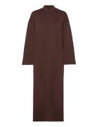 Slfjane Ls Ankle Dress Brown Selected Femme