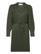 Slfkassandra Ls Short Dress B Green Selected Femme