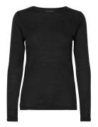 Wool/Tencel Tee Long Sleeve Black Panos Emporio