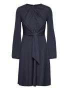 Tie-Front Stretch Jersey Dress Navy Lauren Ralph Lauren