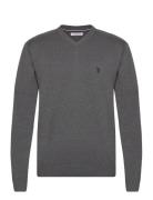 Uspa V-Neck Knit Cosmo Men Grey U.S. Polo Assn.