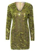 Paisleygz Ls Short Dress Green Gestuz