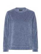 Martha Organic Cotton Velour Sweatshirt Blue Lexington Clothing