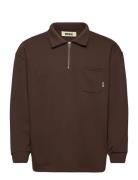 Wbdom Half-Zip Sweat Brown Woodbird