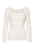 Silk T-Shirt Cream Rosemunde