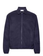 Duke Fleece Coach Jacket Navy Les Deux