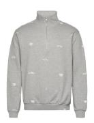 Dwayne Aoe Half-Zip Sweatshirt Grey Les Deux