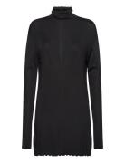 Turtleneck Mini Dress Black Hope