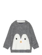 Knitted Pattern Sweater Grey Mango