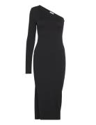 Reya Shoulder Dress Black Bubbleroom