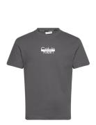 Cut Through Logo T-Shirt Grey Calvin Klein