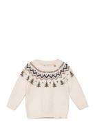 Sweater Knitted Christmas Beige Lindex