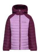 Powder Lite Girls Hooded Jacket Purple Columbia Sportswear