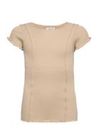 Cotton T-Shirt Beige Rosemunde Kids