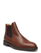 Slhblake Leather Chelseaoot Brown Selected Homme