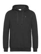 Hood Basic Badge Sweat - Gots/Vegan Black Knowledge Cotton Apparel