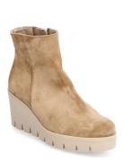 Wedge Ankle Boot Beige Gabor