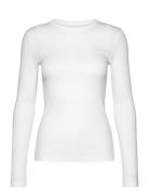 Cotton Rib Ls T-Shirt White Calvin Klein