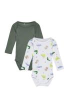 Nbmbody 2P Ls Wild Lime Dino Noos Patterned Name It