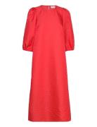 Vimabelle 3/4 Midi Dress Red Vila