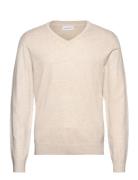 Eco Vero V-Neck Jumper Cream Lindbergh