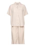 Arianna Lyocell/Viscose Jacquard Dot Pajama Set Beige Lexington Home