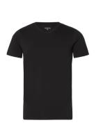 Men's V-Neck Tee, Cotton/Stretch Black NORVIG