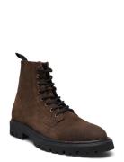 Tatum Suede Lace-Up Boot Brown Les Deux