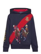 Fleece Graphic Hoodie Navy Ralph Lauren Kids