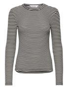 Srfenja Stripe O-Neck Top Black Soft Rebels