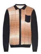 Checker Gradient Bobcat Cardigan Beige Percival