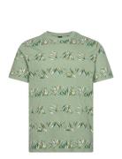 Onsnewiason Life Reg Aop Stripe Ss Tee Green ONLY & SONS