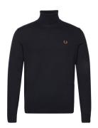 Roll Neck Jumper Navy Fred Perry