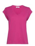 Cc Heart Basic V-Neck T-Shirt Pink Coster Copenhagen