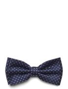 Dots Silk Bow Tie Navy Portia 1924