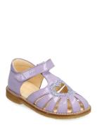 Sandals - Flat - Closed Toe Purple ANGULUS