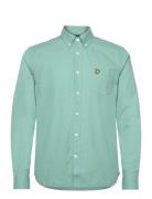 Cotton Linen Button Down Shirt Green Lyle & Scott