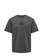 Onslilwayne Life Rlx Ss Tee Grey ONLY & SONS