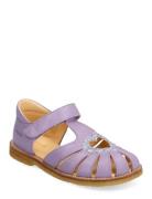 Sandals - Flat - Closed Toe Purple ANGULUS