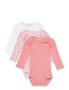 Nbfbody 3P Ls Rosette Flower Noos Pink Name It