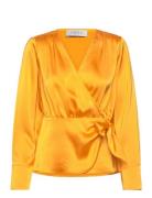 Gili Wrap Top Orange NORR