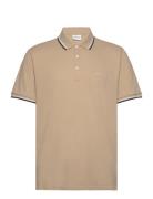 Polo Shirt With Contrast Piping Beige Lindbergh