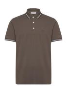 Polo Shirt With Contrast Piping Khaki Lindbergh