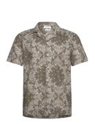 Paisley Aop Shirt S/S Khaki Lindbergh