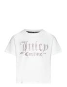 Luxe Ombre Diamante Ss Boxy Tee White Juicy Couture