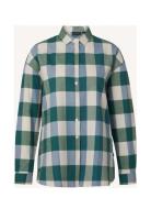 Edith Organic Cotton Flannel Check Shirt Green Lexington Clothing