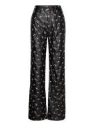 Printed Straight Pants Black ROTATE Birger Christensen