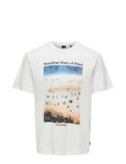 Onskolton Reg Beach Photoprint Ss Tee White ONLY & SONS